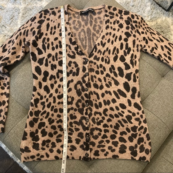 Leopard Print Cashmere Cardigan - Picture 7 of 9